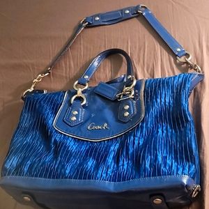 Blue coach purse